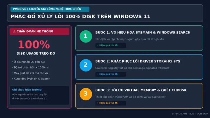 Khắc Phục Triệt Để Lỗi 100% Disk Trên Windows 11 Trong 3 Bước Xử Lý Nhanh - Ảnh đại diện